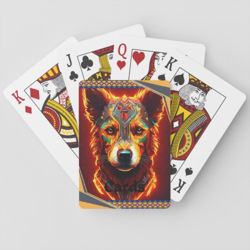 Classic Playing Cards with Whimsical Dogs color