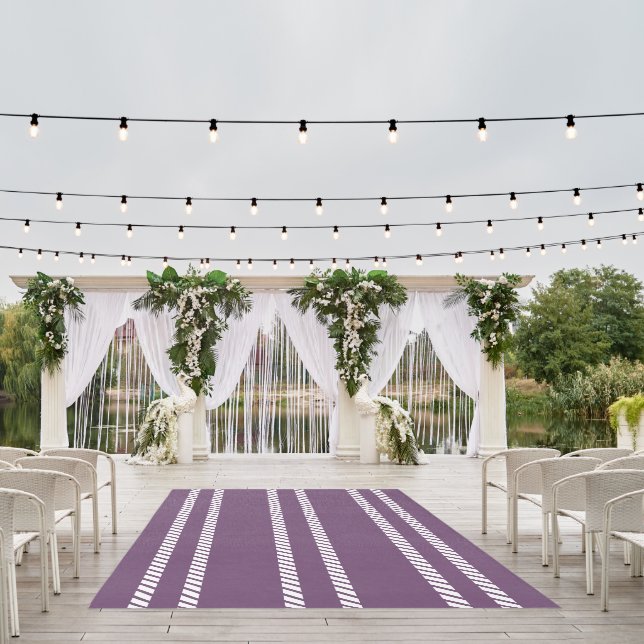 Classic Plum with Stripes Rug (Insitu (Wedding 1))