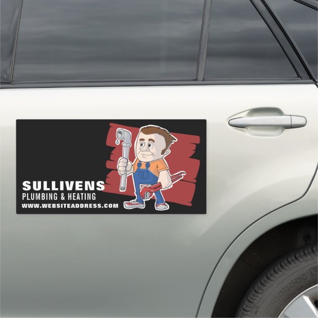 Classic Plumber, Plumber, Plumbing Car Magnet (In Situ)