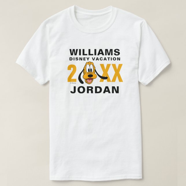 Classic Pluto | Family Vacation and Year T-Shirt (Design Front)