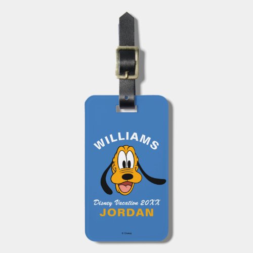 Classic Pluto  Family Vacation Luggage Tag