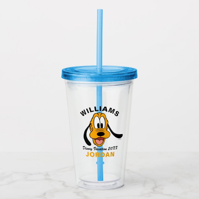 Classic Pluto | Family Vacation & Year Acrylic Tumbler (Front)