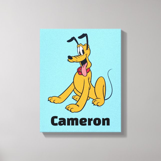 Classic Pluto Red Collar Canvas Print (Front)
