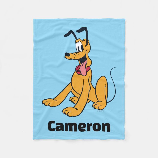 Classic Pluto Red Collar Fleece Blanket (Front)