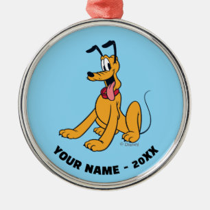 Classic Pluto Red Collar Metal Ornament