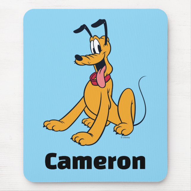 Classic Pluto Red Collar Mouse Pad (Front)