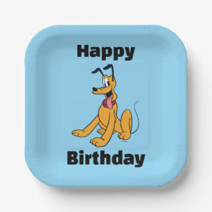 Classic Pluto Red Collar Paper Plates