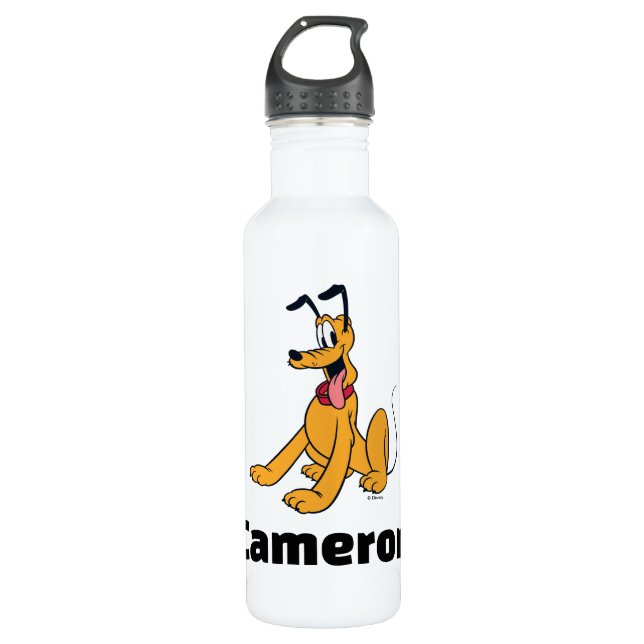 Classic Pluto Red Collar Stainless Steel Water Bottle (Front)