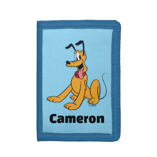 Classic Pluto Red Collar Trifold Wallet