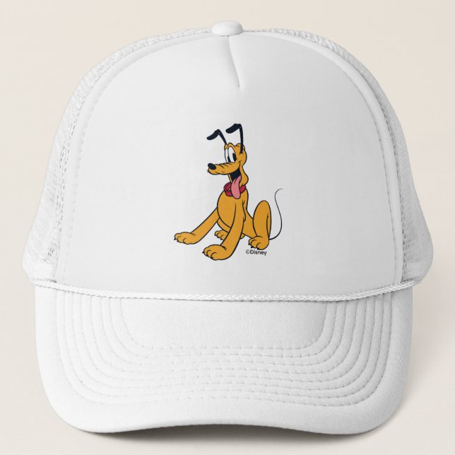 Classic Pluto Red Collar Trucker Hat (Front)