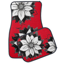 CLASSIC POINSETTIA Car Mats Set