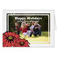 Classic Poinsettia Holiday Photo