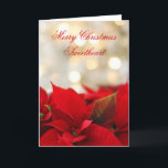 Classic  Poinsettia Romantic Christmas Holiday Card<br><div class="desc">Classic  Poinsettia Romantic Christmas</div>