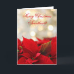 Classic  Poinsettia Romantic Christmas Holiday Card<br><div class="desc">Classic  Poinsettia Romantic Christmas</div>