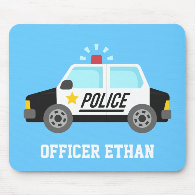 Classic Police Car with Siren For Kids Mouse Pad (Front)