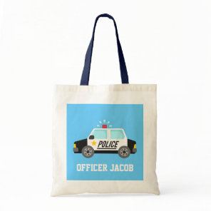 Classic Police Car with Siren For Kids Tote Bag