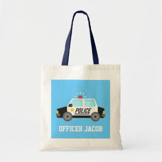 Classic Police Car with Siren For Kids Tote Bag