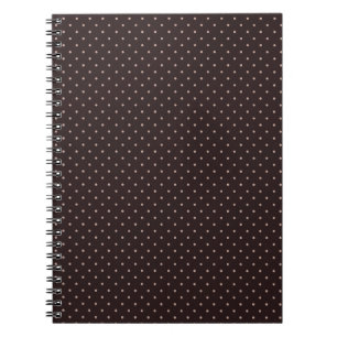 Classic Polka Dot Pattern, Brown, Boho Polka Dots Notebook