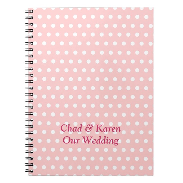 Classic Polka Dot Pattern Wedding Books (Front)