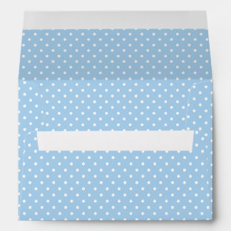 Classic Polka Dot White - Baby Blue Envelope