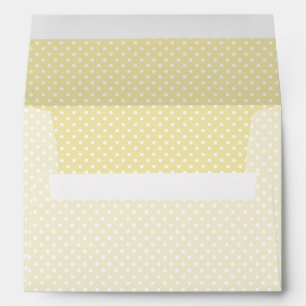 Classic Polka Dot White - Butter Yellow Envelope