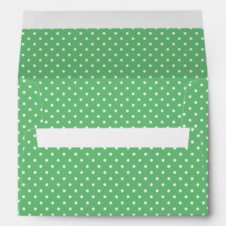 Classic Polka Dot White - Summer Green Envelope