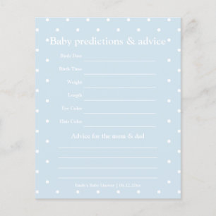 Classic Polka Dots Boy Baby Shower Guessing Game