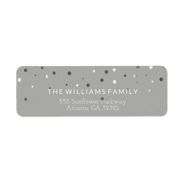 Classic Polka Dots Modern Label (Front)
