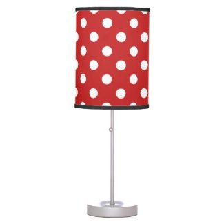 Classic polka dots pattern, retro dotted theme desk lamp