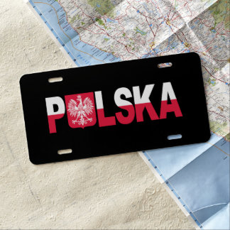 Classic Polska Polish Flag Eagle National License Plate