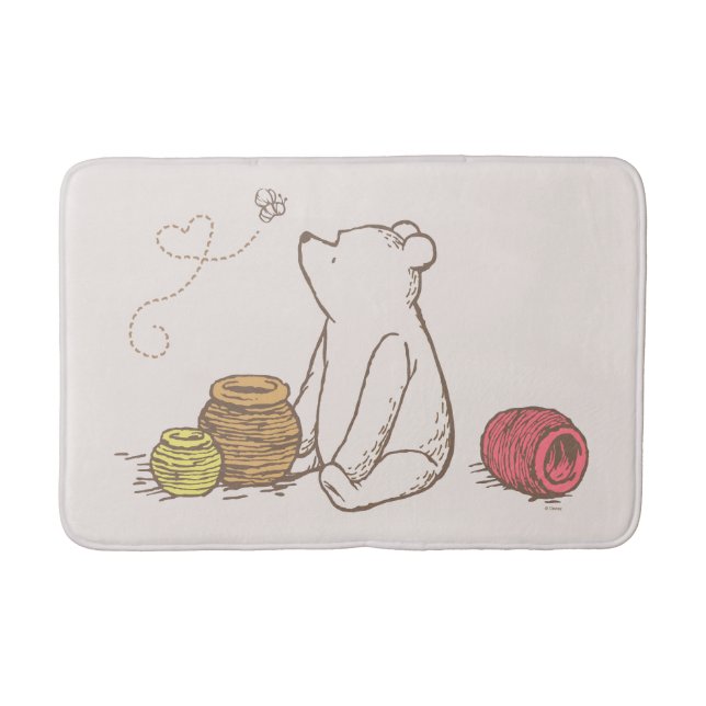 Classic Pooh and Honey Pots Bath Mat (Front)