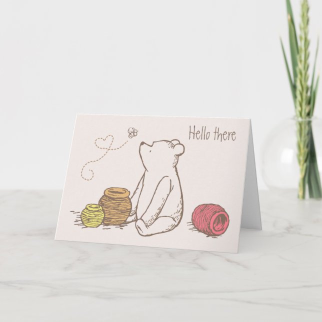 Classic Pooh and Honey Pots Card (Front)