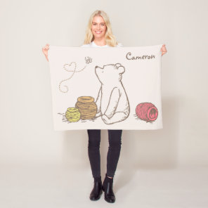 Classic Pooh and Honey Pots Fleece Blanket