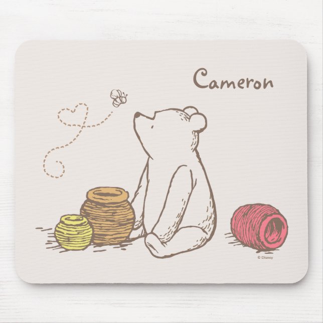 Classic Pooh and Honey Pots Mouse Pad (Front)