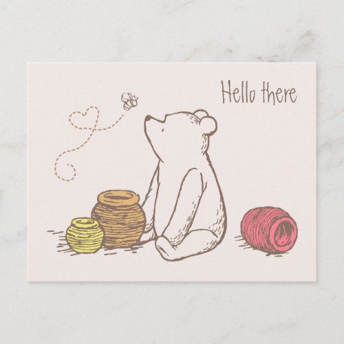 Classic Pooh and Honey Pots Postcard