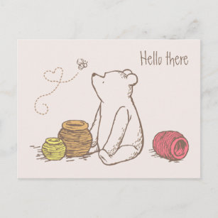 Classic Pooh and Honey Pots Postcard