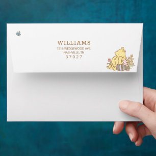 Classic Pooh and Piglet First Birthday Envelope