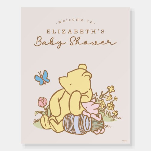 Classic Pooh  Baby Shower Welcome Sign