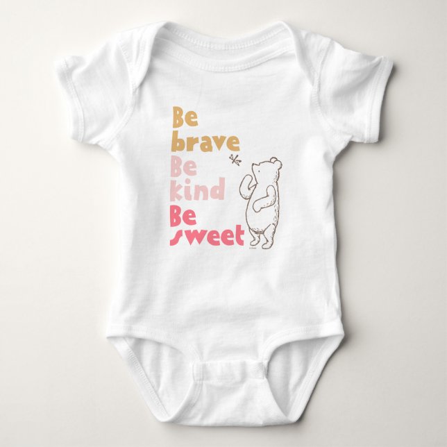 Classic Pooh | Be Brave, Be Kind, Be Sweet Baby Bodysuit (Front)