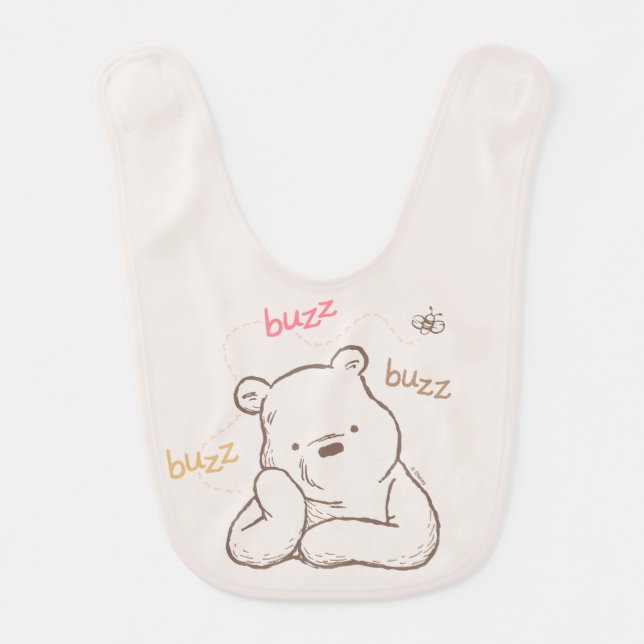 Classic Pooh | Buzz Buzz Buzz Baby Bib (Front)