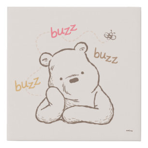 Classic Pooh   Buzz Buzz Buzz Faux Canvas Print