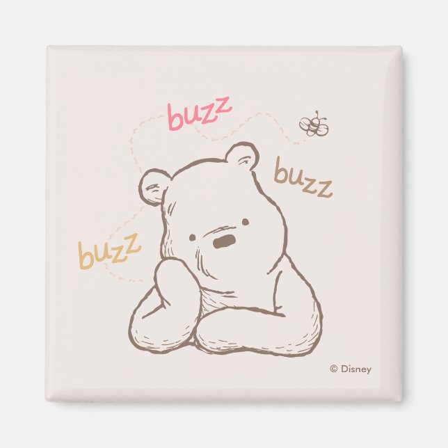Classic Pooh | Buzz Buzz Buzz Magnet (Front)