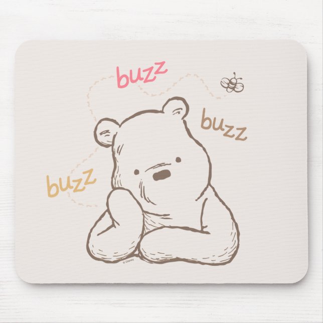 Classic Pooh | Buzz Buzz Buzz Mouse Pad (Front)