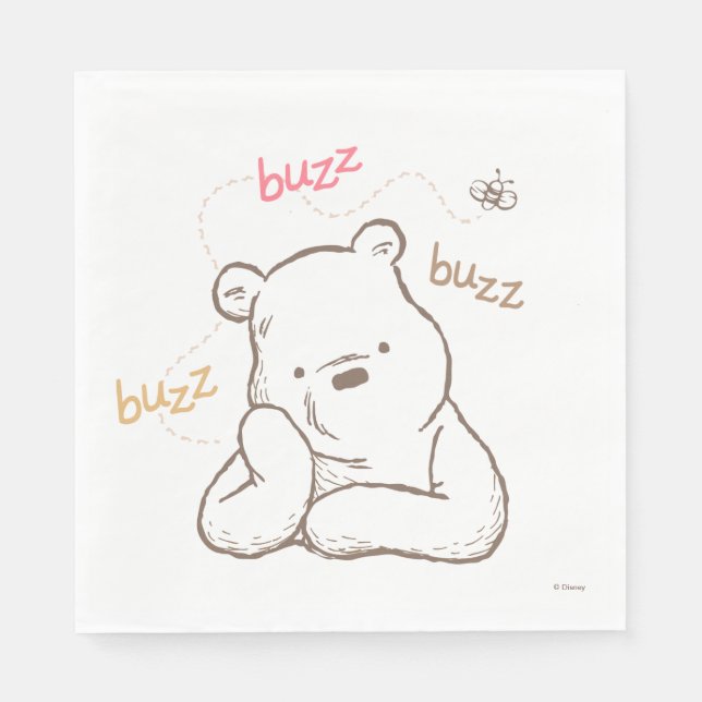 Classic Pooh | Buzz Buzz Buzz Napkins (Front)