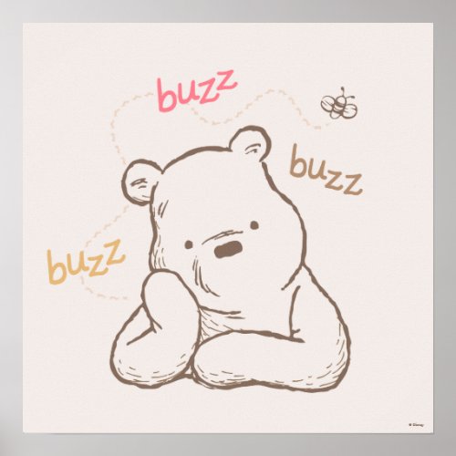 Classic Pooh  Buzz Buzz Buzz Poster