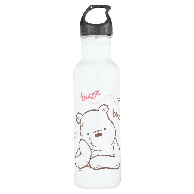 Classic Pooh | Buzz Buzz Buzz Stainless Steel Water Bottle (Front)