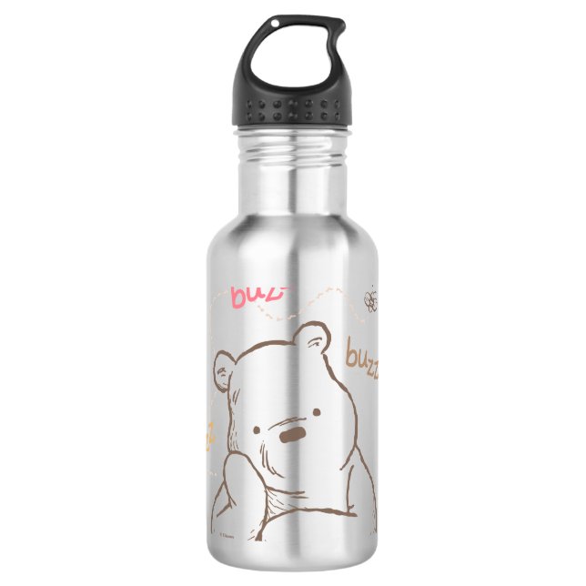 Classic Pooh | Buzz Buzz Buzz Stainless Steel Water Bottle (Front)