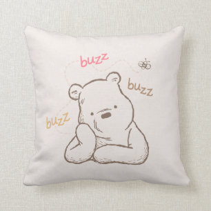 Classic Pooh Buzz Buzz Buzz Throw Pillow
