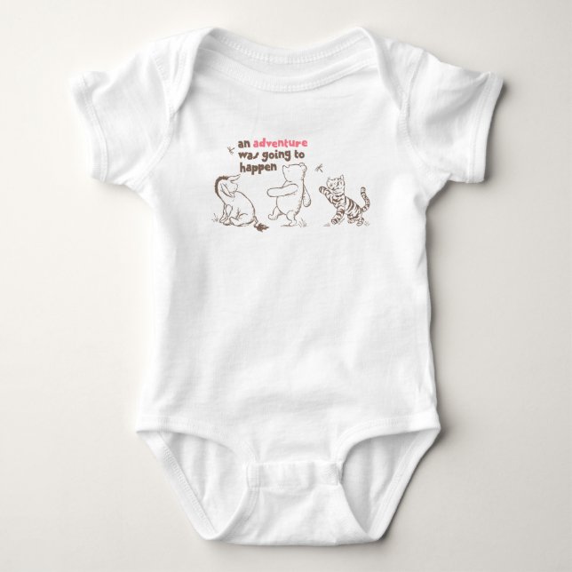 Classic Pooh & Pals | An Adventure was Going to Ha Baby Bodysuit (Front)