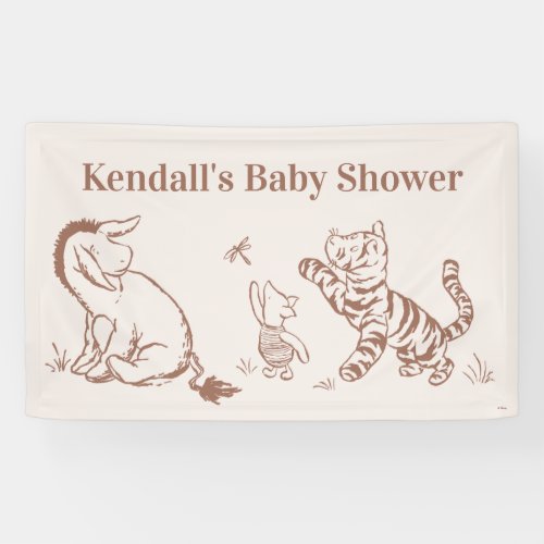 Classic Pooh  Pals Baby Shower Banner